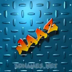 naaz in Grid Style style - 3D name wallpaper