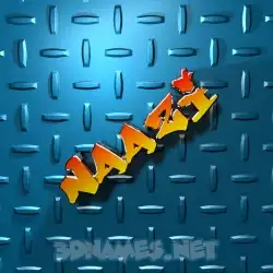 naazi in Grid Style style - 3D name wallpaper