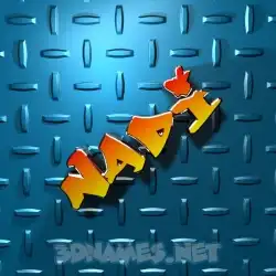 nadi in Grid Style style - 3D name wallpaper