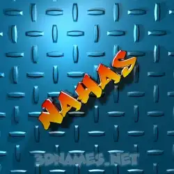 nahas in Grid Style style - 3D name wallpaper