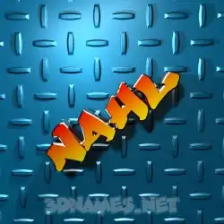 nahl in Grid Style style - 3D name wallpaper