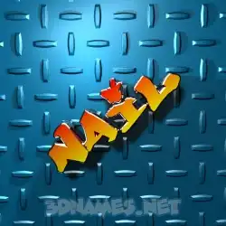 nail in Grid Style style - 3D name wallpaper