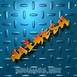 naimesh in Grid Style style - 3D name wallpaper