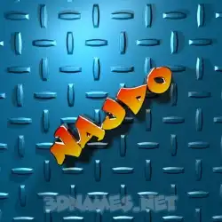 najdo in Grid Style style - 3D name wallpaper
