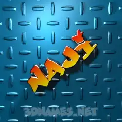 naji in Grid Style style - 3D name wallpaper