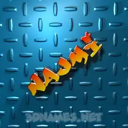 najmi in Grid Style style - 3D name wallpaper