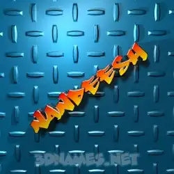 nandeesh in Grid Style style - 3D name wallpaper
