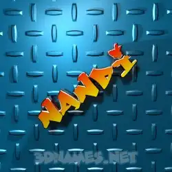 nandi in Grid Style style - 3D name wallpaper