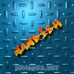 nandish in Grid Style style - 3D name wallpaper