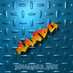 nandu in Grid Style style - 3D name wallpaper