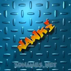nanki in Grid Style style - 3D name wallpaper