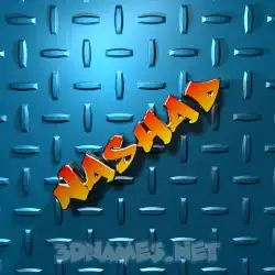 nashad in Grid Style style - 3D name wallpaper