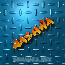 nashwa in Grid Style style - 3D name wallpaper