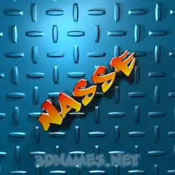 nasse in Grid Style style - 3D name wallpaper
