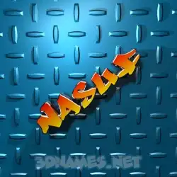 nasuf in Grid Style style - 3D name wallpaper