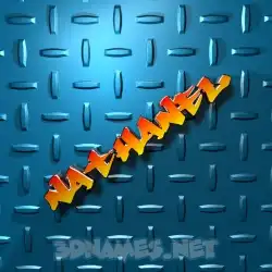 nathanel in Grid Style style - 3D name wallpaper