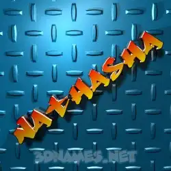 nathasha in Grid Style style - 3D name wallpaper