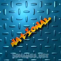 national in Grid Style style - 3D name wallpaper