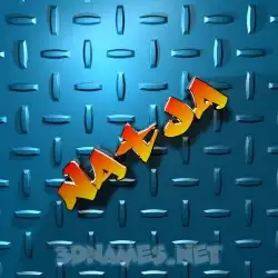 natja in Grid Style style - 3D name wallpaper