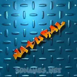 natural in Grid Style style - 3D name wallpaper