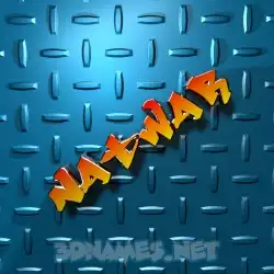 natwar in Grid Style style - 3D name wallpaper