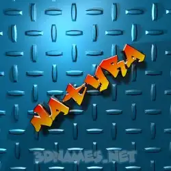 natyra in Grid Style style - 3D name wallpaper
