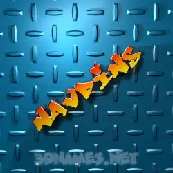 navdins in Grid Style style - 3D name wallpaper