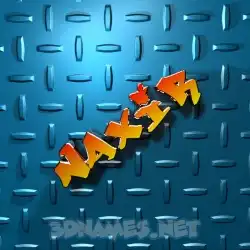naxir in Grid Style style - 3D name wallpaper