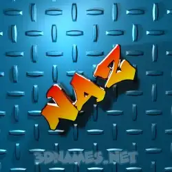 naz in Grid Style style - 3D name wallpaper
