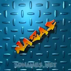 nazaf in Grid Style style - 3D name wallpaper