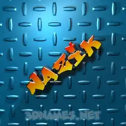 nazik in Grid Style style - 3D name wallpaper