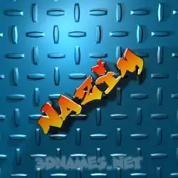 nazim in Grid Style style - 3D name wallpaper