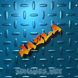 nazla in Grid Style style - 3D name wallpaper