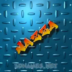 nazza in Grid Style style - 3D name wallpaper