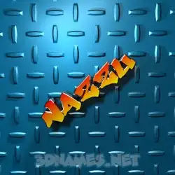 nazzu in Grid Style style - 3D name wallpaper