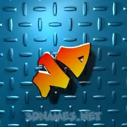 nd in Grid Style style - 3D name wallpaper