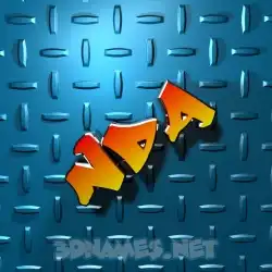 nda in Grid Style style - 3D name wallpaper
