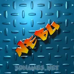 nebu in Grid Style style - 3D name wallpaper