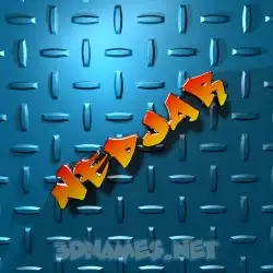 nedjar in Grid Style style - 3D name wallpaper