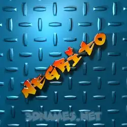 negrito in Grid Style style - 3D name wallpaper