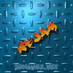 nejam in Grid Style style - 3D name wallpaper