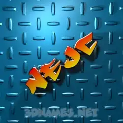 nejc in Grid Style style - 3D name wallpaper