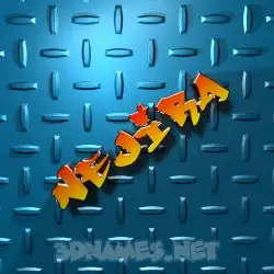 nejira in Grid Style style - 3D name wallpaper