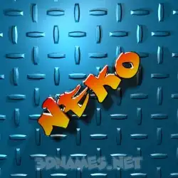 neko in Grid Style style - 3D name wallpaper