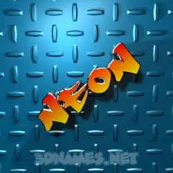 neon in Grid Style style - 3D name wallpaper