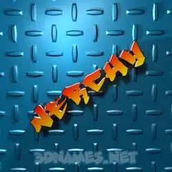 nerchy in Grid Style style - 3D name wallpaper