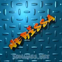 nerissa in Grid Style style - 3D name wallpaper