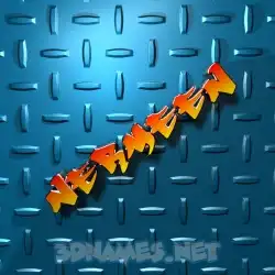 nermeen in Grid Style style - 3D name wallpaper