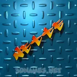 nette in Grid Style style - 3D name wallpaper