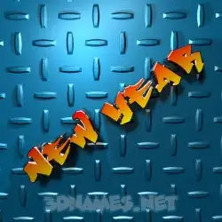 new year in Grid Style style - 3D name wallpaper